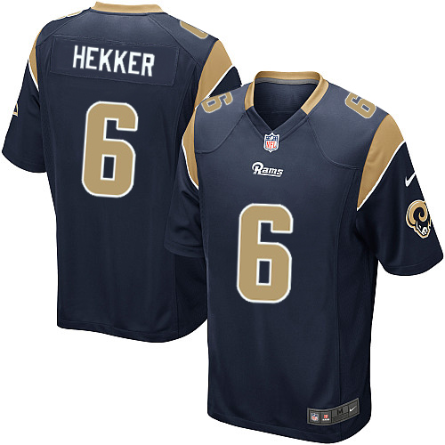 Youth Elite Johnny Hekker Nike Jersey Navy Blue Home - #6 NFL Los Angeles Rams